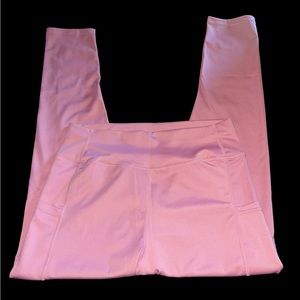 Pink womens leggings with pockets
